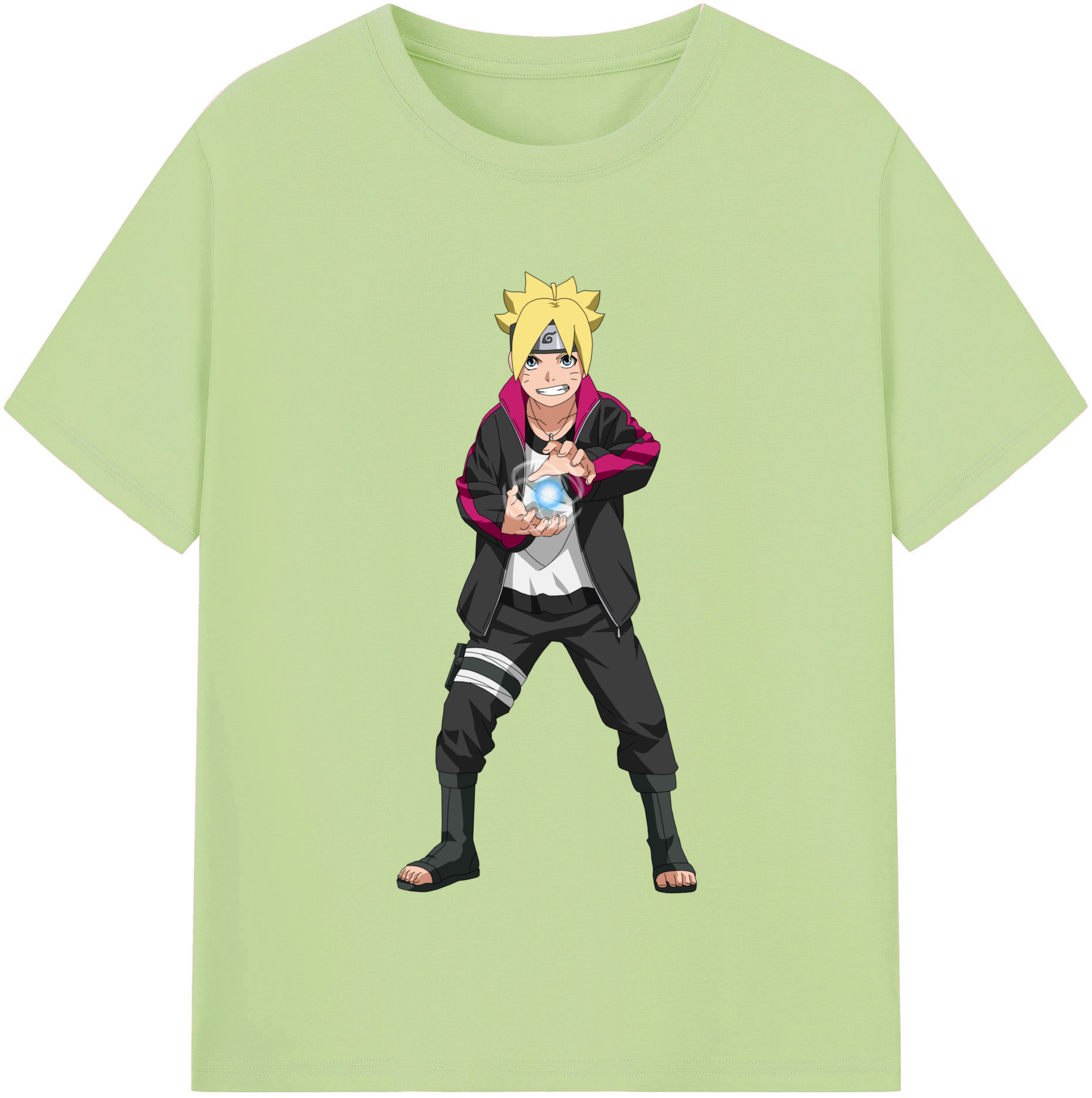 （画像用） NARUTO -ナルト- うずまき ボルト Uzumaki Boruto 綿100％半袖Tシャツ（フロントプリント）